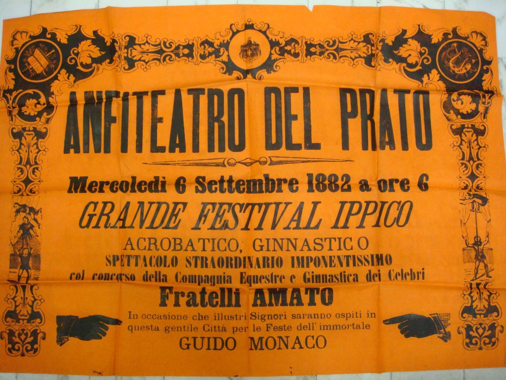 “Manifesto del Grande Festival Ippico”, Arezzo, 1882.