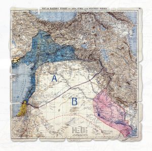 [FOTO: “Cartina degli accordi Sykes- Picot” 